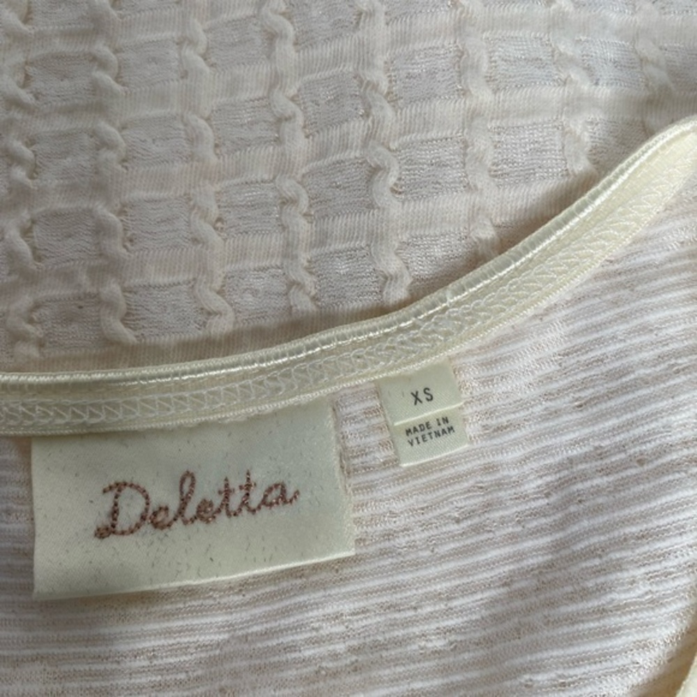 Anthropologie Deletta Crème Tank Size XS - Picture 3 of 6